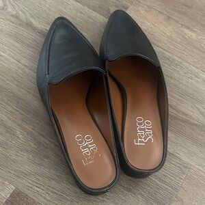 Franco Sarto Black Leather Loafers